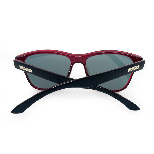 Óculos de sol EUFORYA com armação animal print escura, hastes com animal print clara e lentes degrade com proteção UV