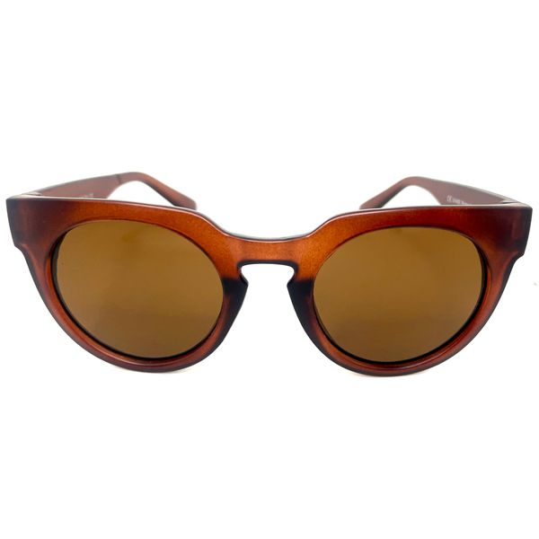 Óculos de Sol HD Owl Marrom em acetato marrom translúcido lentes marrom modelo hype casual.