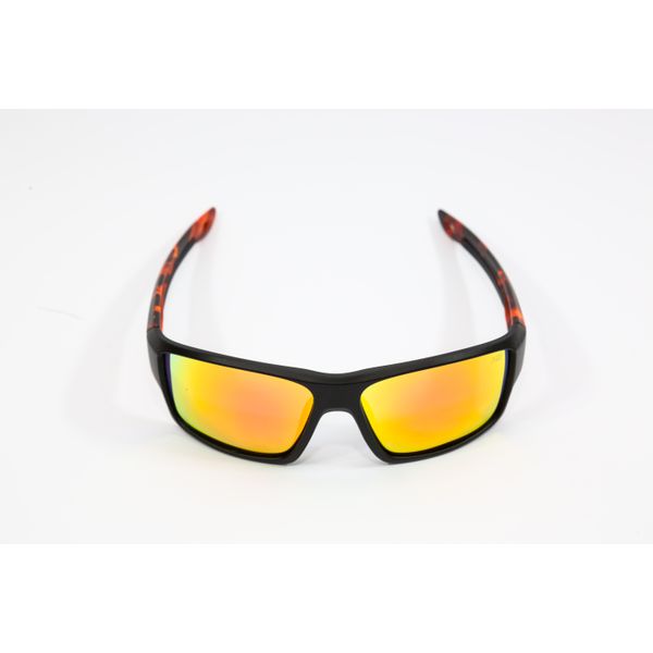 Óculos de Sol HD Oahu Amarelo Fogo – Acetato Preto com Lentes Polarizadas em Policarbonato