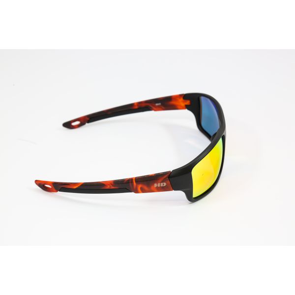 Óculos de Sol HD Oahu Amarelo Fogo – Acetato Preto com Lentes Polarizadas em Policarbonato