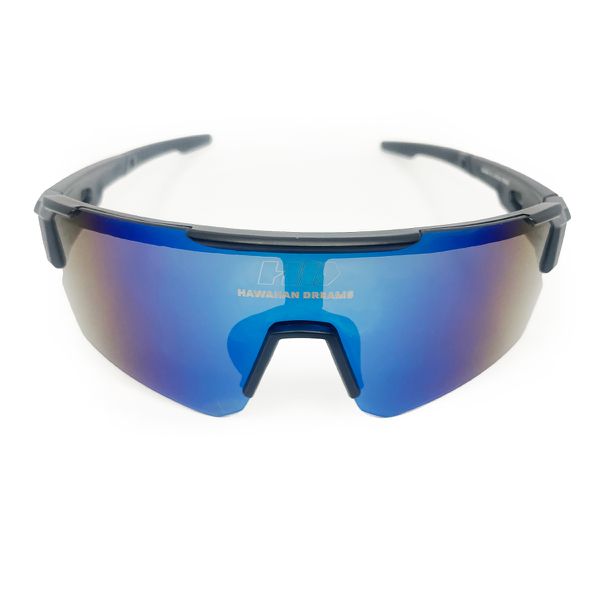 Óculos de Sol Pipeline 2.0.2 HD acetato Preto e verde lentes espelhadas mix esverdeado máscara apoio borracha Preto