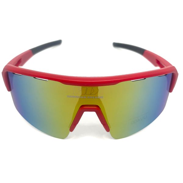 Óculos de Sol Trakker HD acetato Vermelho espelhadas mix azul máscara apoio borracha nasal Vermelho