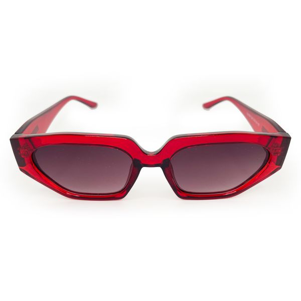 Óculos de sol HD Velvet em vermelho translucido, lente degrade e proteção UV