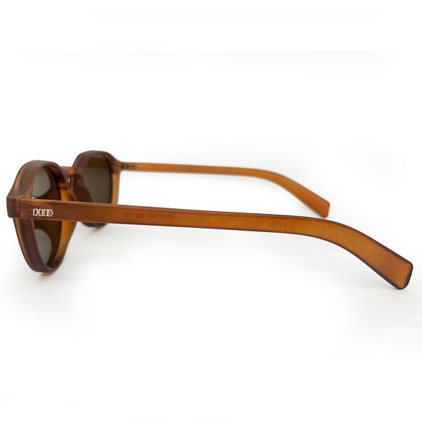 Óculos de sol HD Round Caramelo com armação e hastes caramelo transparente e lentes com proteção UV