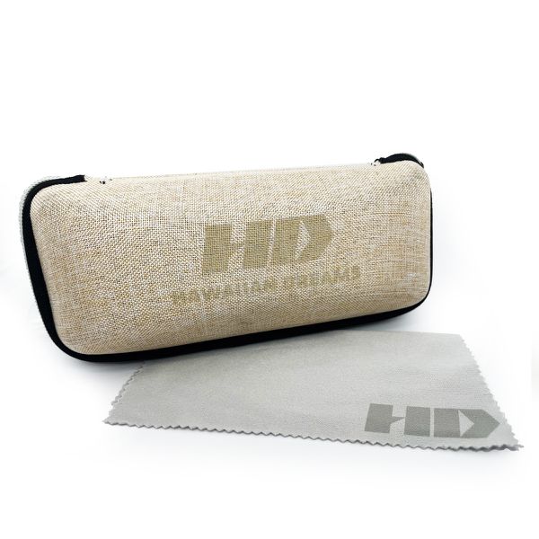 Óculos de sol HD Round Caramelo com armação e hastes caramelo transparente e lentes com proteção UV