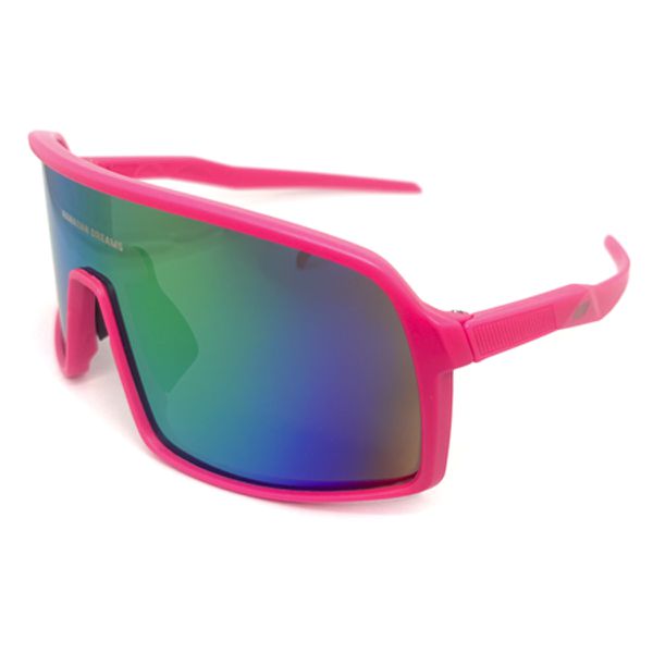 Óculos de Sol HD HAWAI 2.0.3 Armação e Haste Rosa com Lentes Espelhadas Mix Verde Azul Descubra o Desempenho Máximo Branco