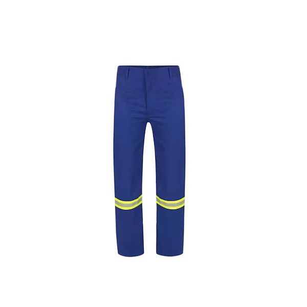 CALÇA ANTICHAMA ELETRICISTA NR10 AZUL ROYAL C/ REFLETIVO CA 33452 TAM P AO G