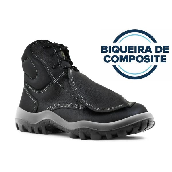 BOTINA MANOBREIRO ANTITORÇÃO METATARSO COMPOSITE ANTIPERFURO CA 40243