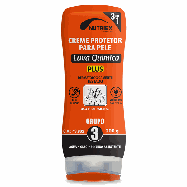 CREME LUVA QUÍMICA GRUPO 3 200G CA 43802