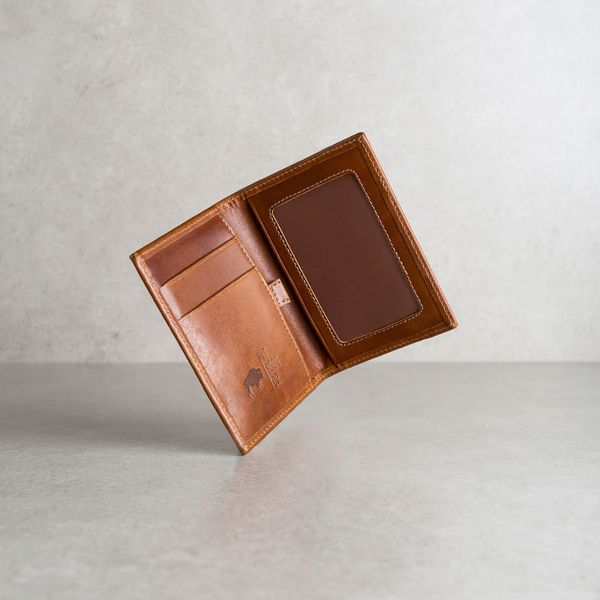 Carteira Couro Masculina Cognac