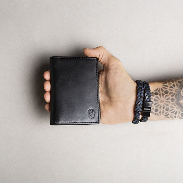 Carteira em Couro Masculina Preta