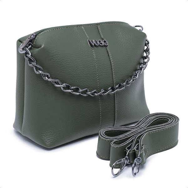 Bolsa Clutch Tiracolo Jade Preta Verde Militar