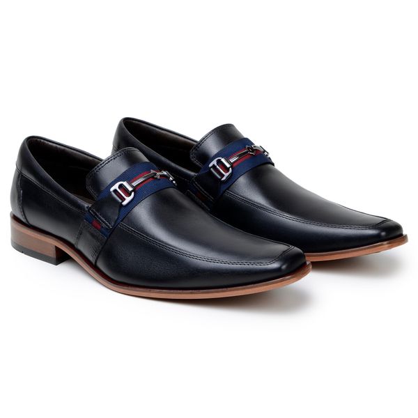 Sapato Masculino Loafer Romani - Couro Preto