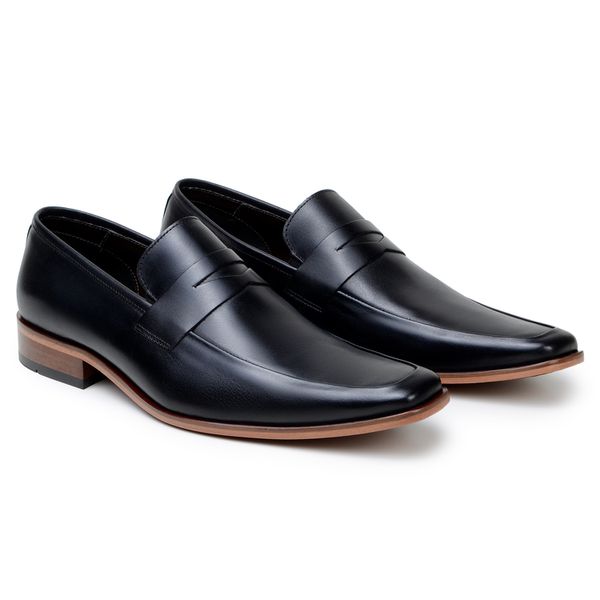 Sapato Masculino Loafer Romani - Couro Preto