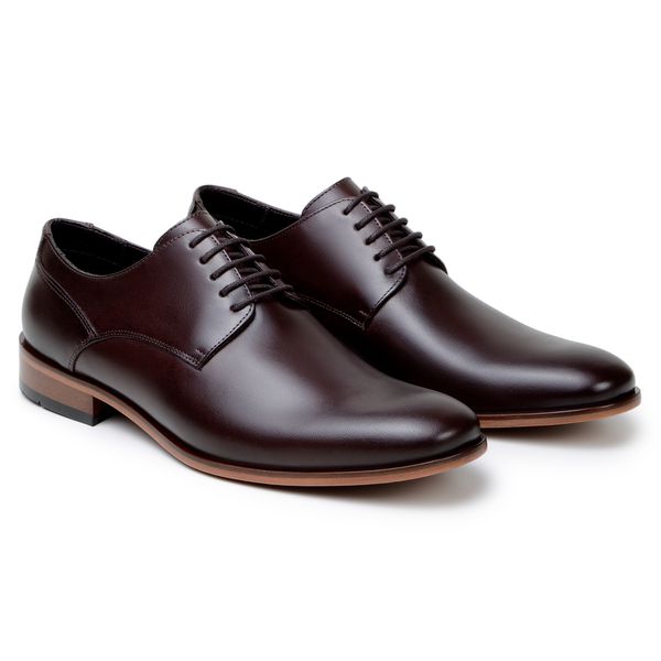 Sapato Masculino Derby Holanda - Couro Chocolate