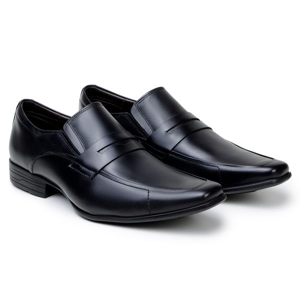 Sapato Masculino Mocassim London - Couro Preto