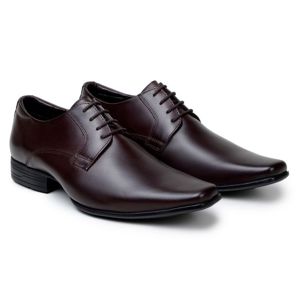 Sapato Masculino Derby London - Couro Chocolate