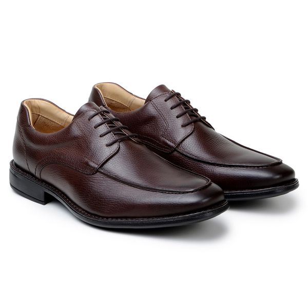 Sapato Masculino Derby Maranelo - Couro Café