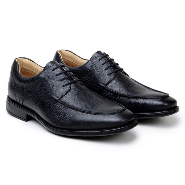 Sapato Masculino Derby Maranelo - Couro Preto