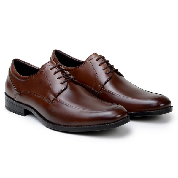Sapato Masculino Derby JJ - Couro Havana