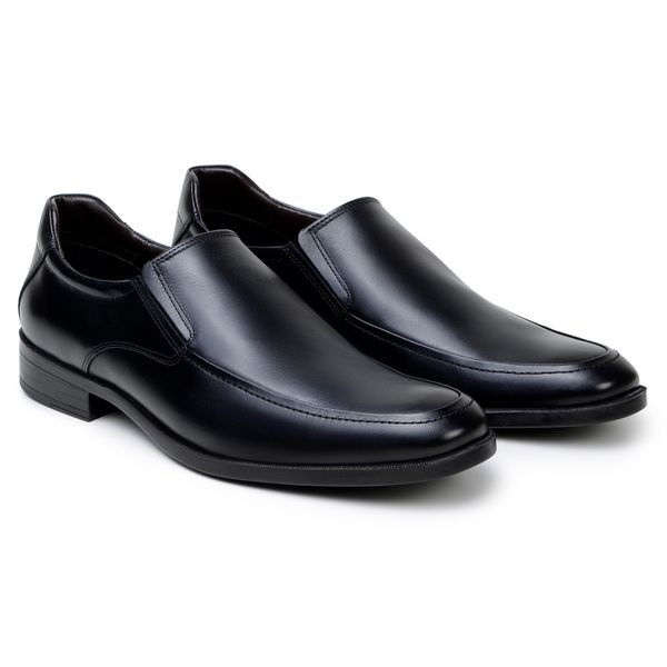 Sapato Masculino Mocassim JJ - Couro Preto