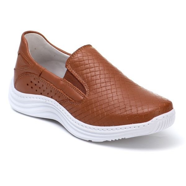 Tênis Slip On Feminino Chunky Anatômico Casual Caramelo