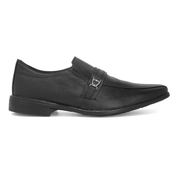 Sapato Social Loafer Couro Elegante Preto