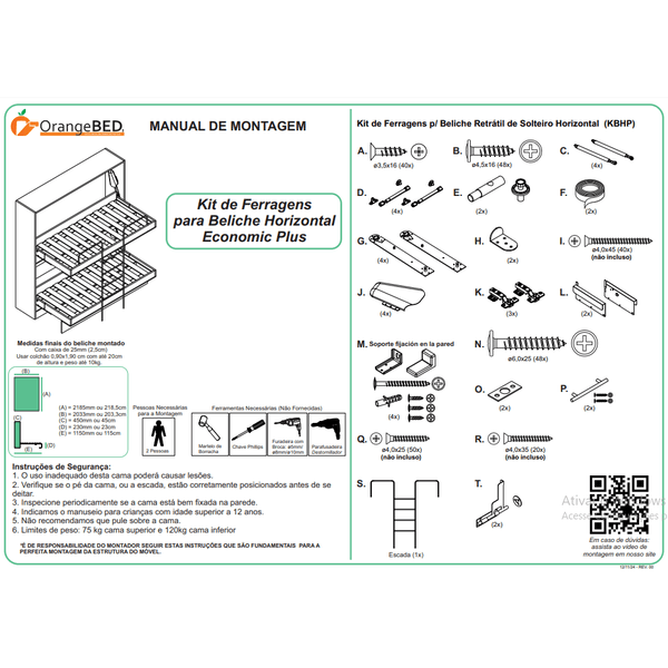Kit Ferragens Beliche Linha Economic - SH