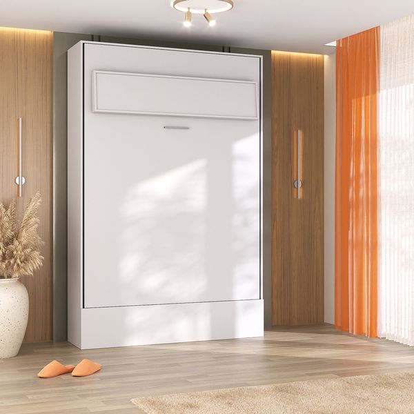 Cama de casal vertical linha basic na cor branco tx
