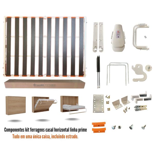 Kit Casal Horizontal Retrátil Linha Prime