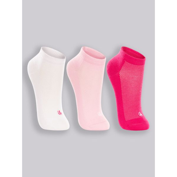 Kit Com 3 Pares De Meia Infantil Cano Curto Lupo Sport 30/36