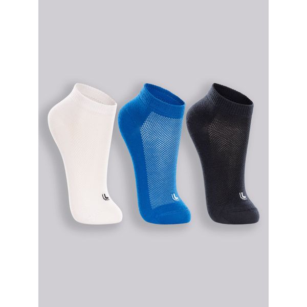 Kit Com 3 Pares De Meia Infantil Cano Curto Lupo Sport 30/36