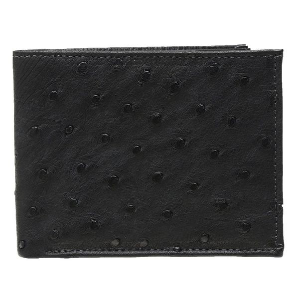 Carteira MINI em Couro de Avestruz (Struthio camelus) Preto