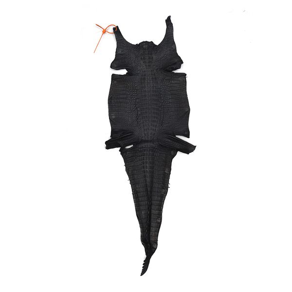 Couro de Jacare Acab. HB (Caiman Yacare) - PRETO 30/32 - 13341