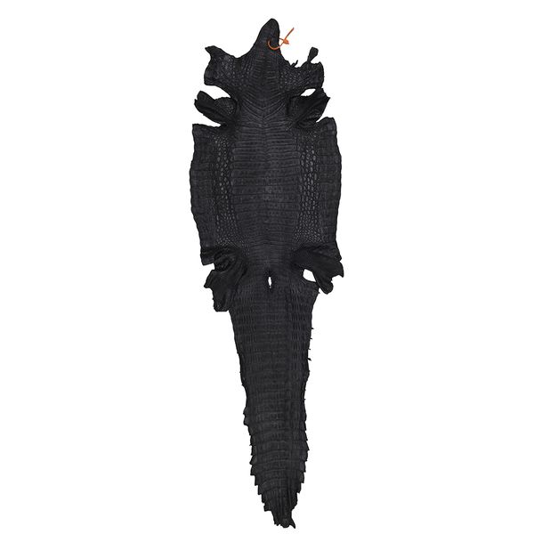 Couro de Jacare Acab. BL (Caiman Yacare) Preto Cera - 9731