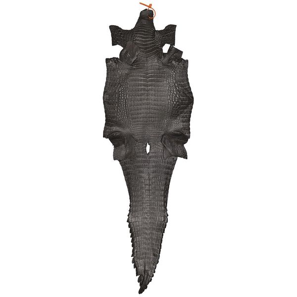 Couro de Jacare Acab. BL (Caiman Yacare) Preto Cera - 9797