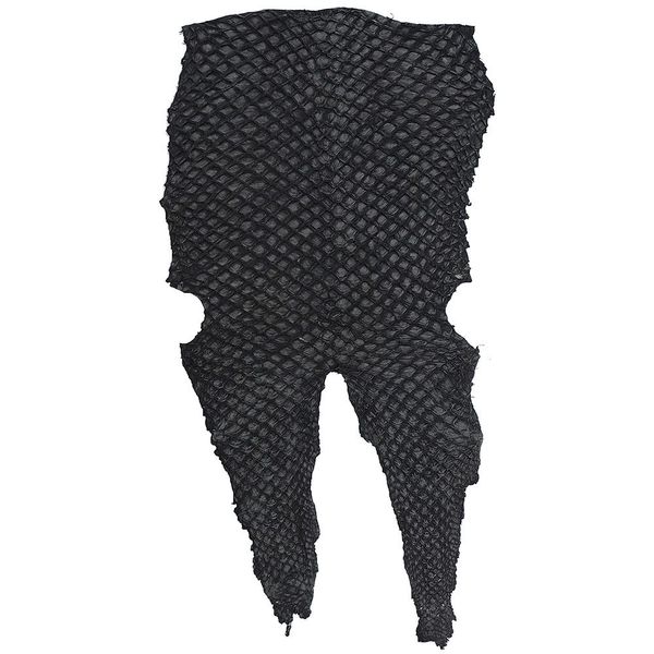 Couro De Peixe Pirarucu Preto Rustico