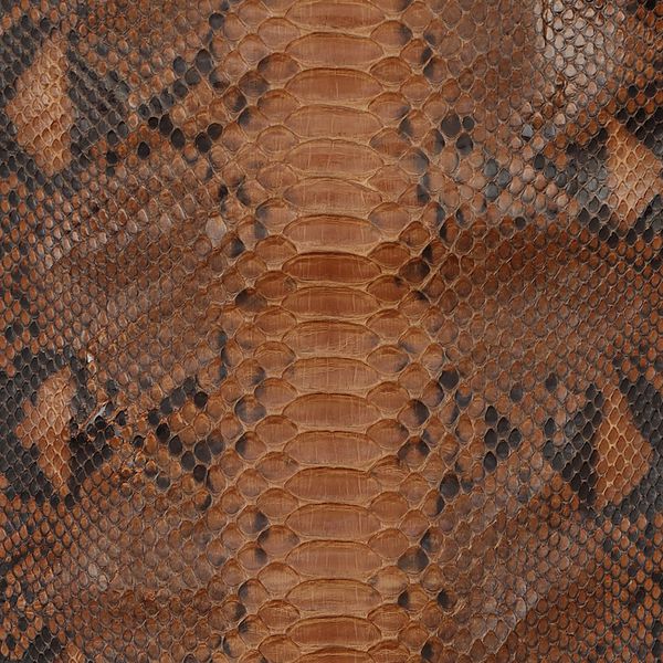 Couro de cobra acabado/curtido FC (Python reticulatus) - Tabaco