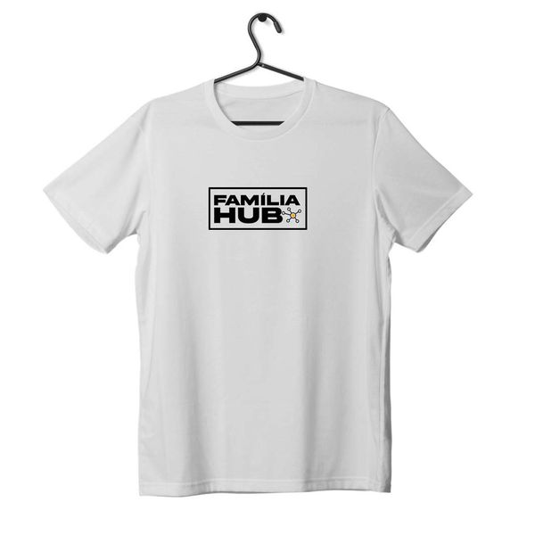 Camiseta Masculina Hubpodcast Família Hub Branca