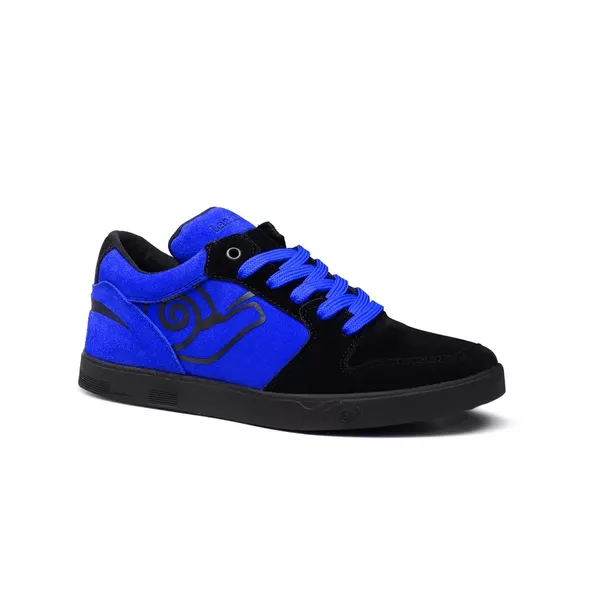 Tênis Skate Embarcadero Low Preto e Azul Royal - Landfeet