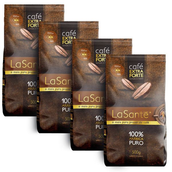 Combo 2kg Café Torrado e Moído Extra Forte Pouch La Santé