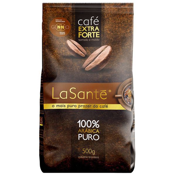 Café Torrado e Moído Extra Forte Pouch 500g La Santé