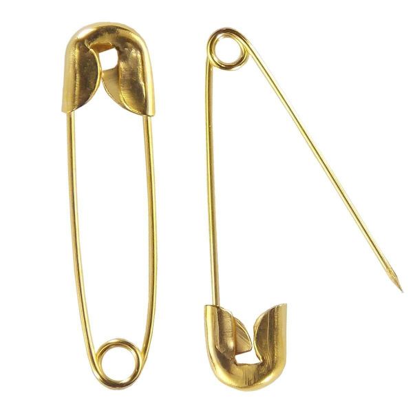 Alfinete de Segurança N-0 - 100 unidades - 27mm - DOURADO