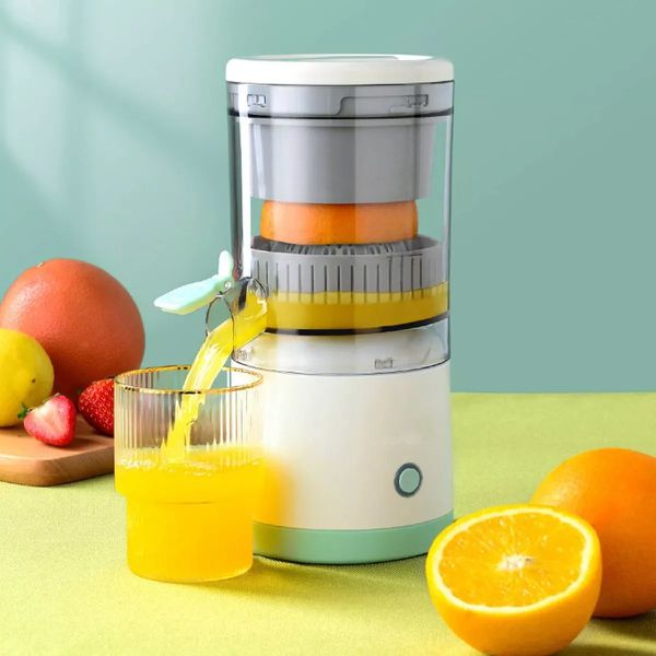 Espremedor de Frutas Portátil Elétrico Mini Juicer Suco Laranja Automático Processador Recarregável USB