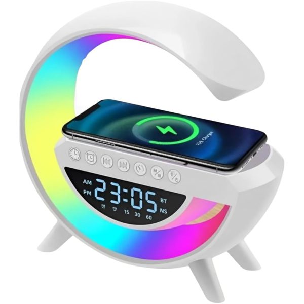 Luminária G Speaker com Caixa de Som e Carregamento por Indução Bluetooth