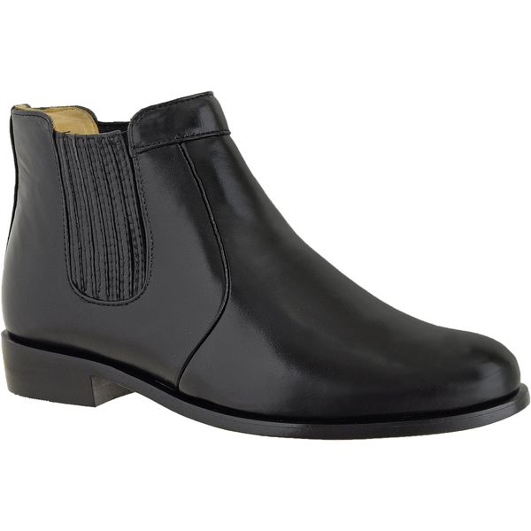 Bota Social com Elástico Lateral Sola de Couro 