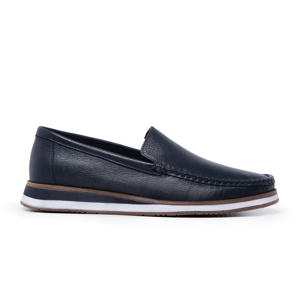 Mocassim Boston em Couro Floater Marinho