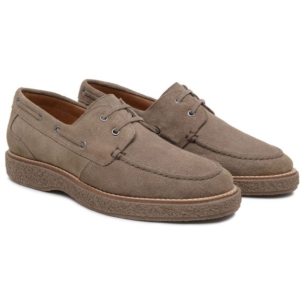 Modelo Sider Matteo Casual Masculino Em Camurça Taupe 