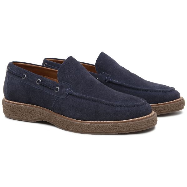 Sapato Masculino Sider ZOOE Camurça Azul Noturno