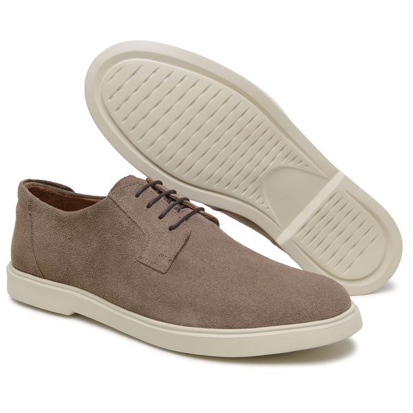 Sapato Masculino Sider Derby Rahvan Camurça Taupe